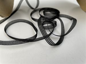 Skulderbånd - sort, 6 mm